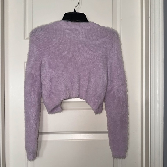 Lavender wild fable crop sweater - Picture 3 of 3